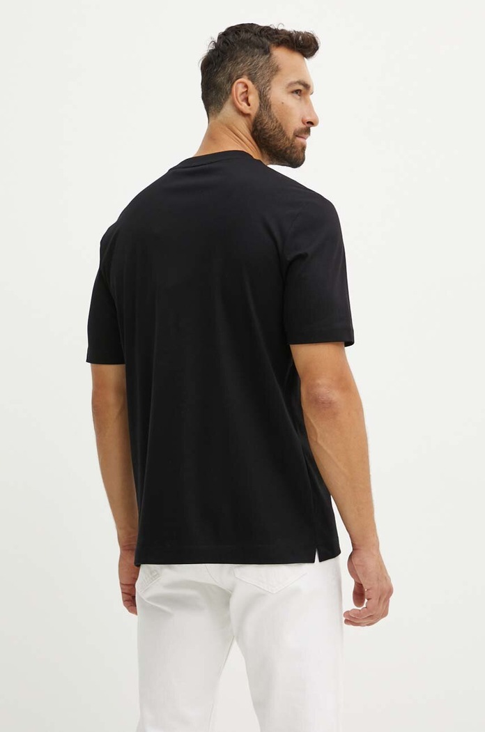 Βαμβακερό μπλουζάκι BOSS Bashinah 50520298 μαύρο AW25