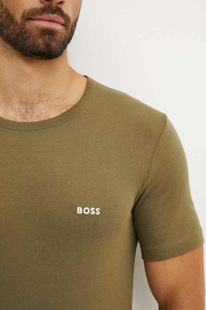 Βαμβακερό μπλουζάκι BOSS 3-pack 50517856