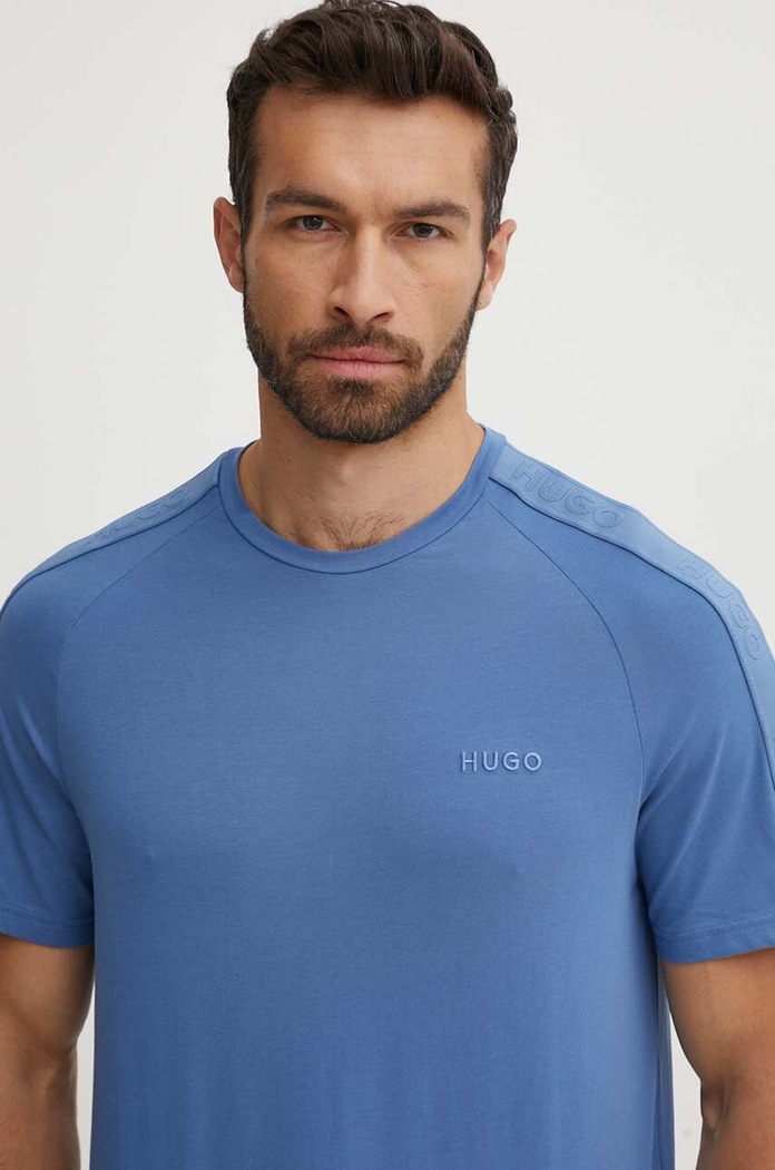 HUGO tricou lounge imprimeu albastru 50520480