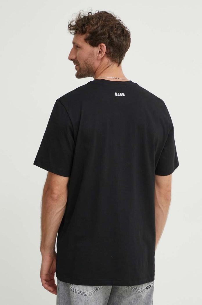 Odzież MSGM t-shirt bawełniany 3740MM111.247798 czarny