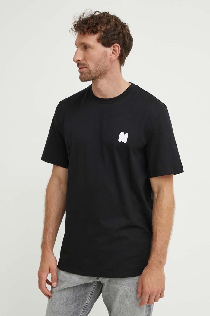 MSGM t-shirt bawełniany czarny 3740MM111.247798