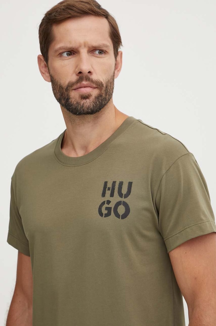 HUGO t-shirt lounge 50520463 zielony AW24