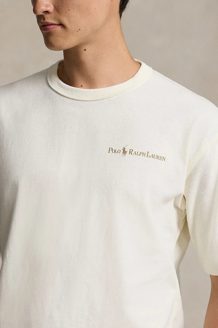 Бавовняна футболка Polo Ralph Lauren бежевий 710950133