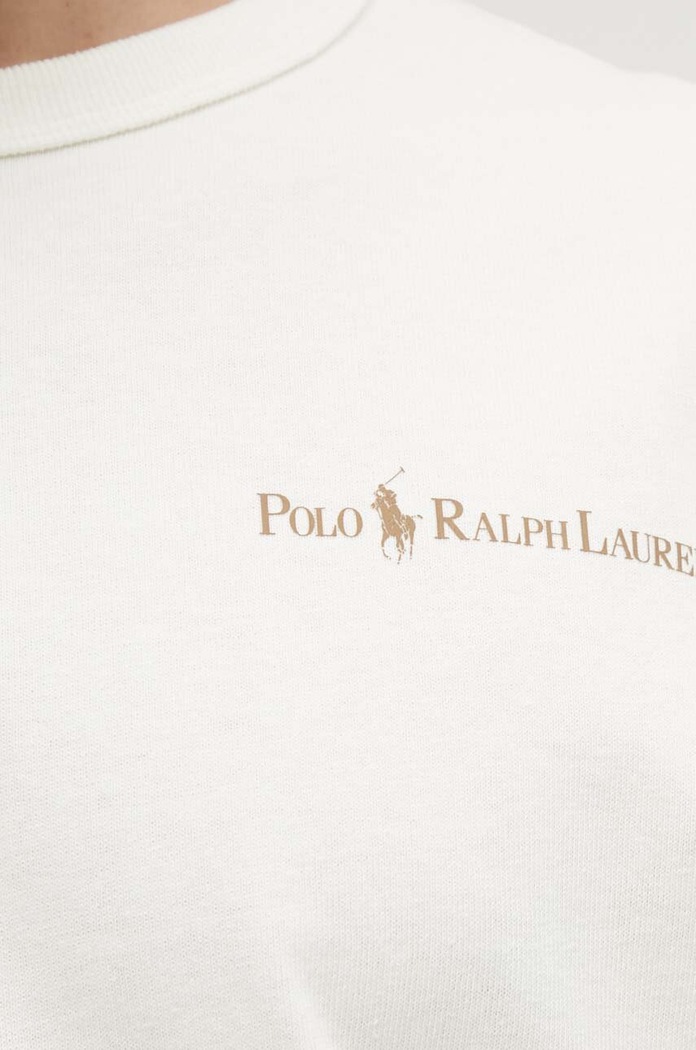 Βαμβακερό μπλουζάκι Polo Ralph Lauren 710950133 μπεζ