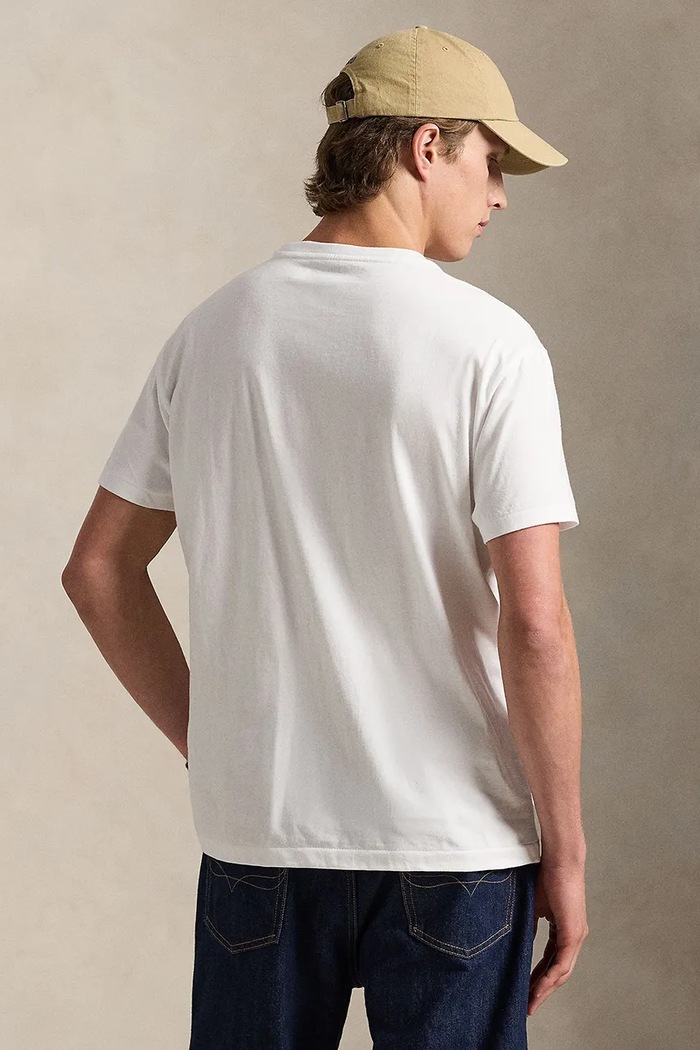 Βαμβακερό μπλουζάκι Polo Ralph Lauren 710707095 λευκό AW24