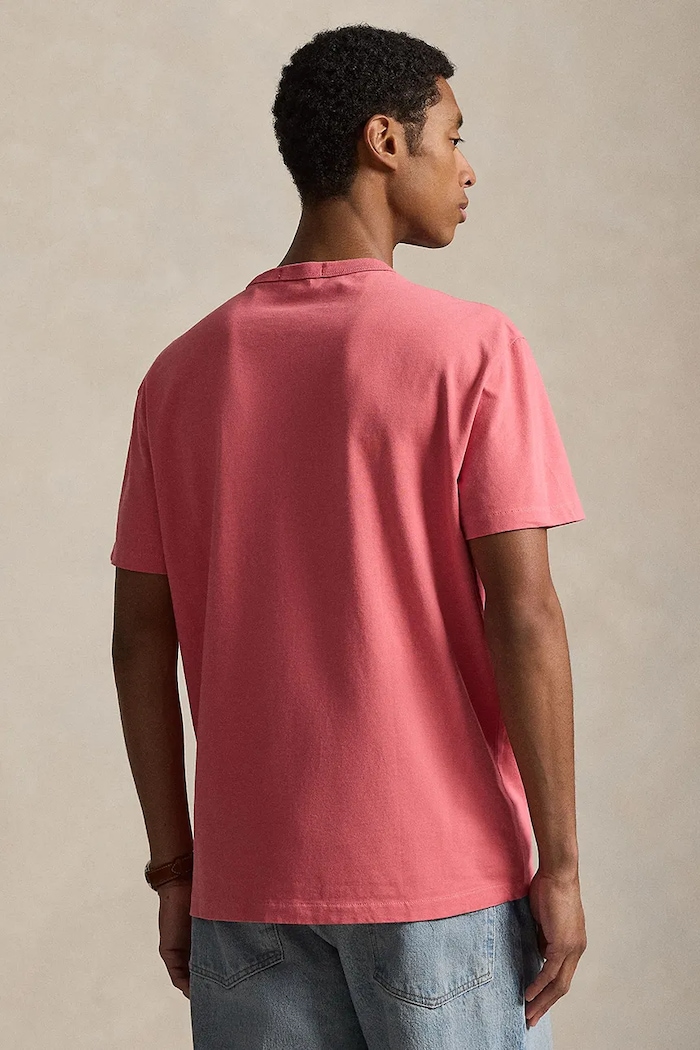 Bavlněné tričko Polo Ralph Lauren 710916698 růžová SS26