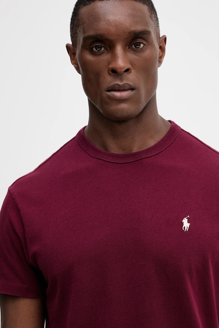 Pamučna majica Polo Ralph Lauren bordo 710916698