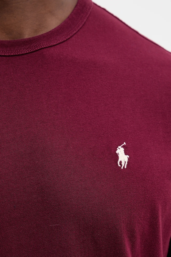 Pamučna majica Polo Ralph Lauren 710916698 bordo