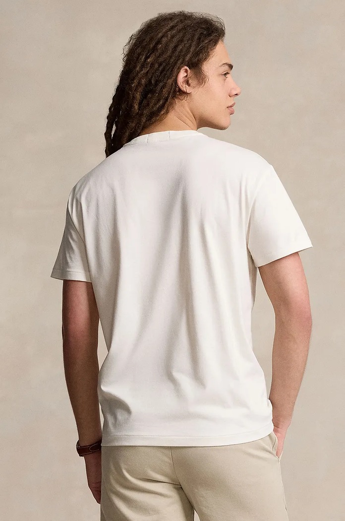 Βαμβακερό μπλουζάκι Polo Ralph Lauren 710941855 λευκό AW24