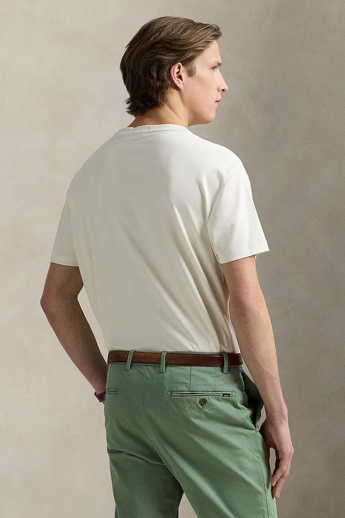 Polo Ralph Lauren T-shirt męski bawełniany 710740727 biały SS26