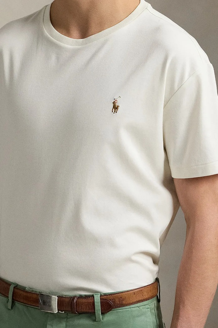 Polo Ralph Lauren T-shirt męski bawełniany biały 710740727
