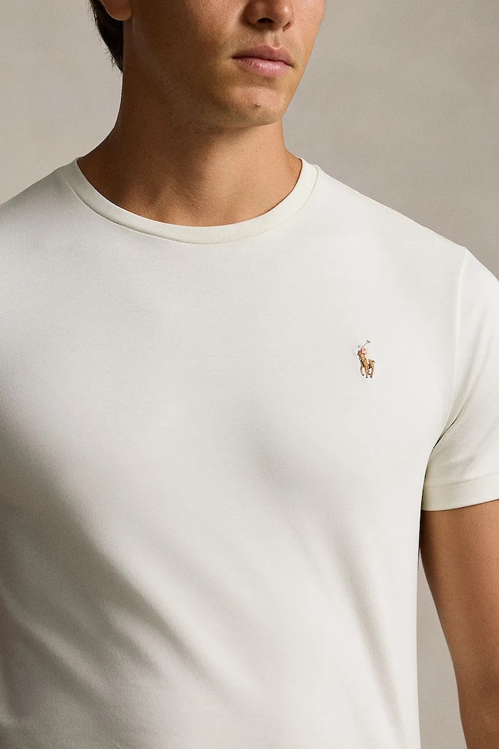 Polo Ralph Lauren tricou pentru bărbați din bumbac bej 710740727