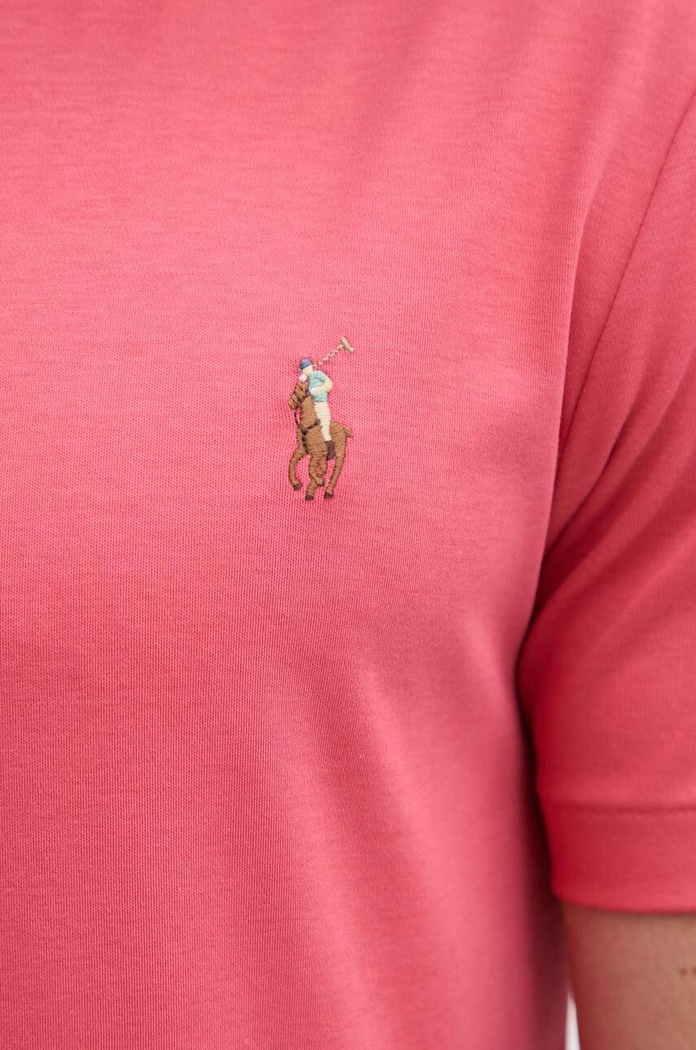 Polo Ralph Lauren T-shirt męski bawełniany 710740727 czerwony