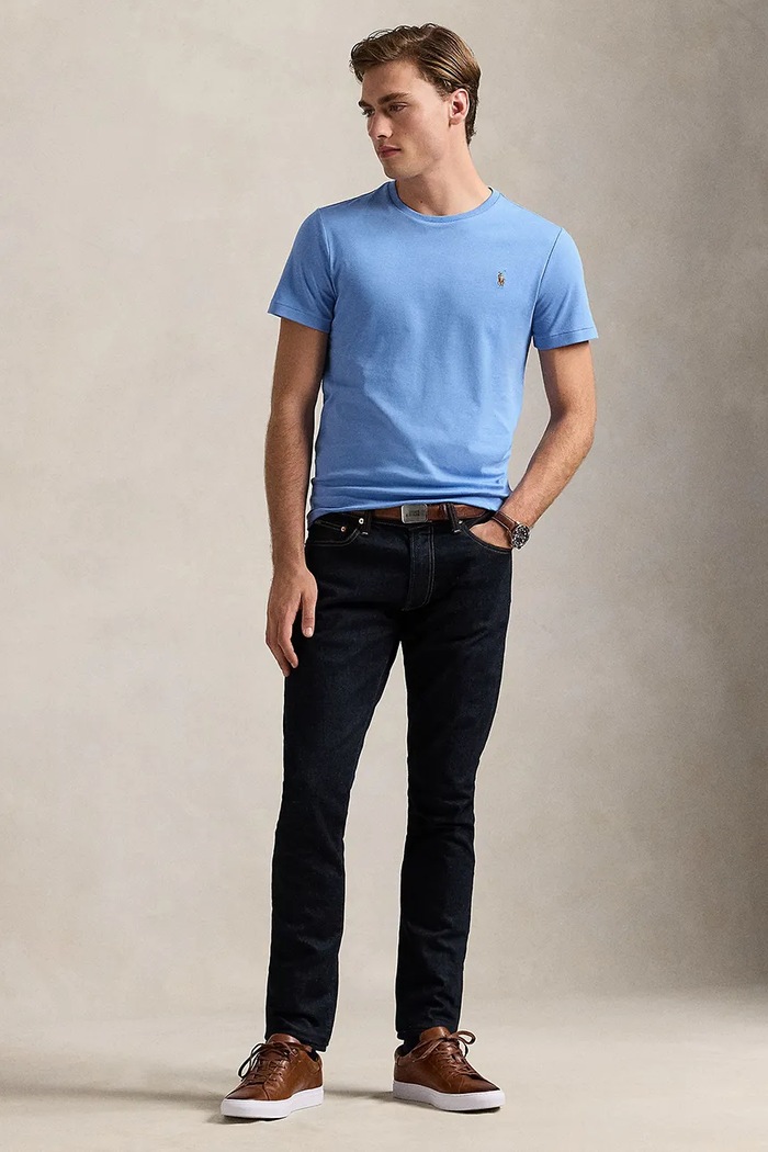 Abbigliamento Polo Ralph Lauren t-shirt da uomo in cotone 710740727 blu