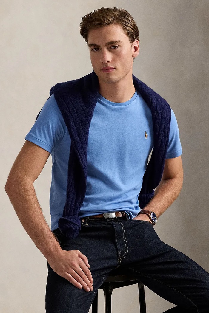 Polo Ralph Lauren t-shirt da uomo in cotone 710740727 blu