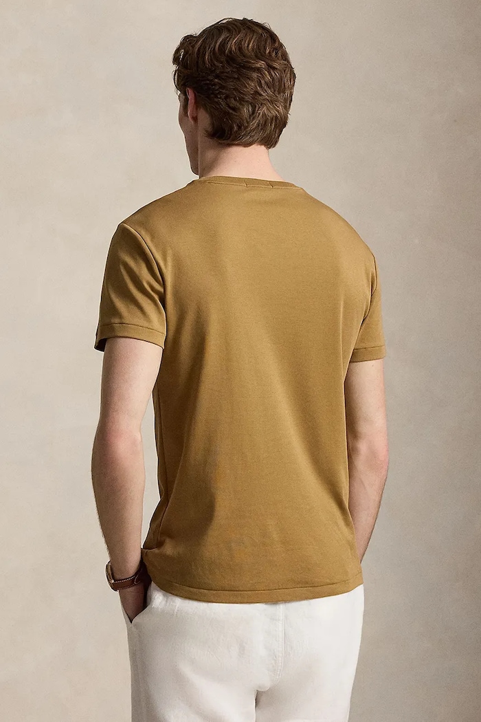 Polo Ralph Lauren T-shirt męski bawełniany 710740727 brązowy SS26