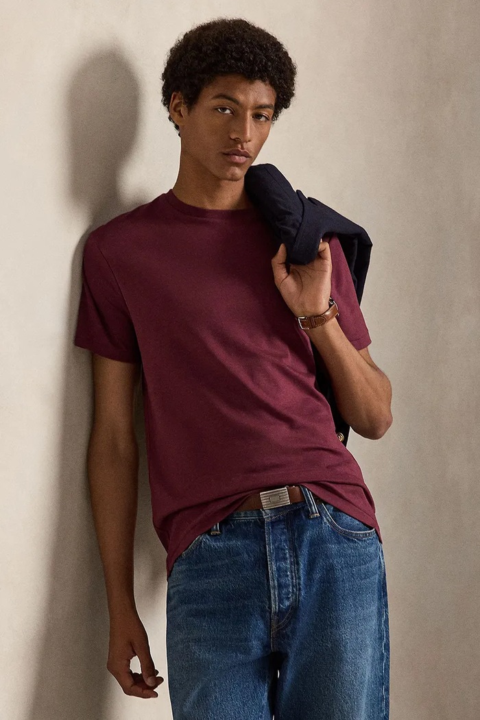 Polo Ralph Lauren T-shirt męski bawełniany 710740727 bordowy