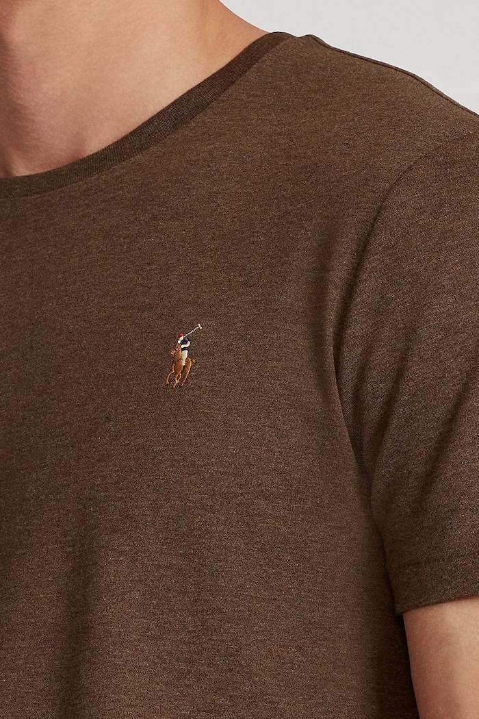 Polo Ralph Lauren t-shirt βαμβακερό Ανδρικό καφέ 710740727