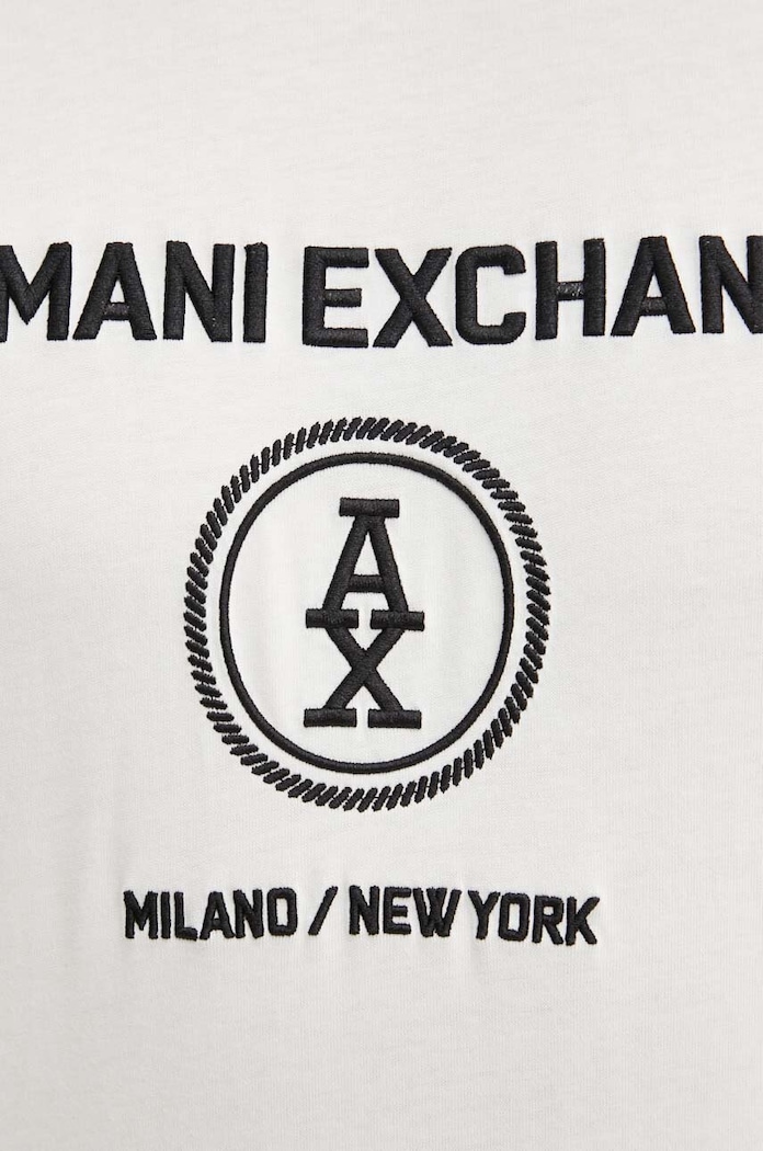 Armani Exchange t-shirt bawełniany 6DZTLC.ZJ9JZ biały