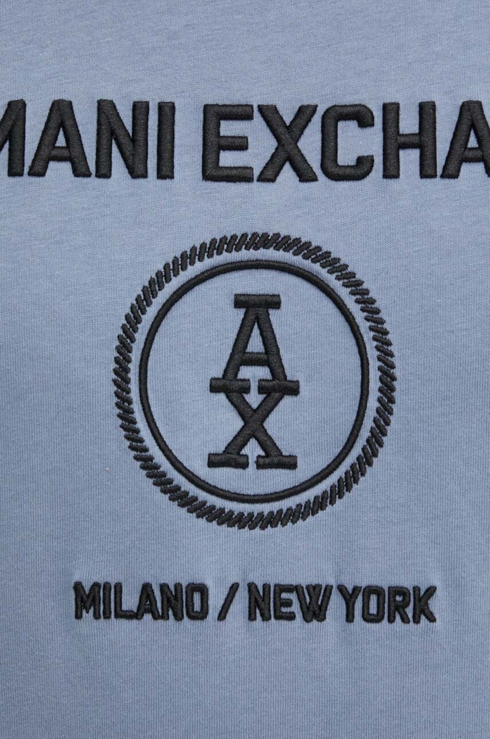 Bavlnené tričko Armani Exchange 6DZTLC.ZJ9JZ modrá
