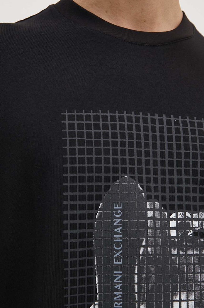 Armani Exchange t-shirt bawełniany 6DZTLD.ZJ9JZ czarny