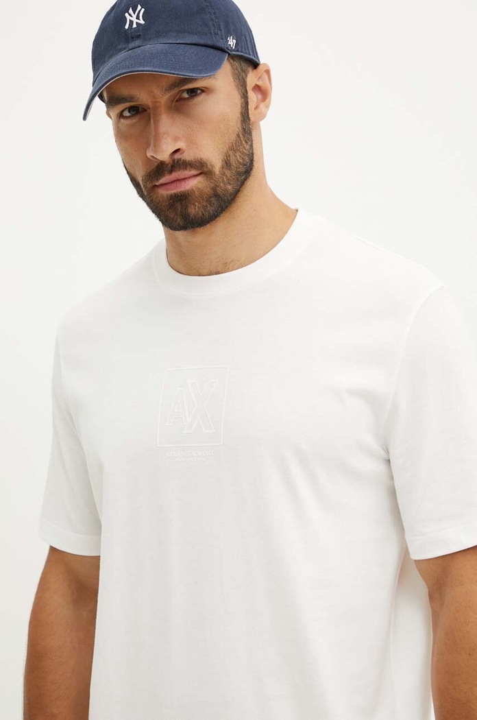 Oblečenie Armani Exchange Bavlnené tričko Armani Exchange 6DZTLE.ZJ9JZ biela