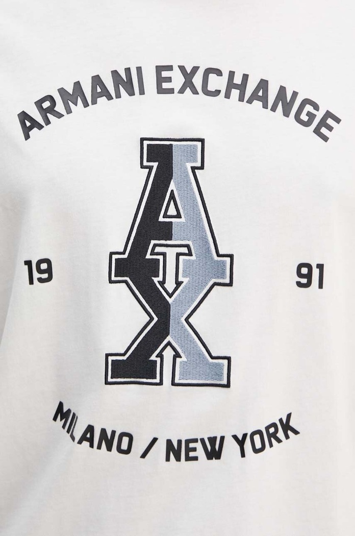 Bavlněné tričko Armani Exchange bílá 6DZTLR.ZJLFZ