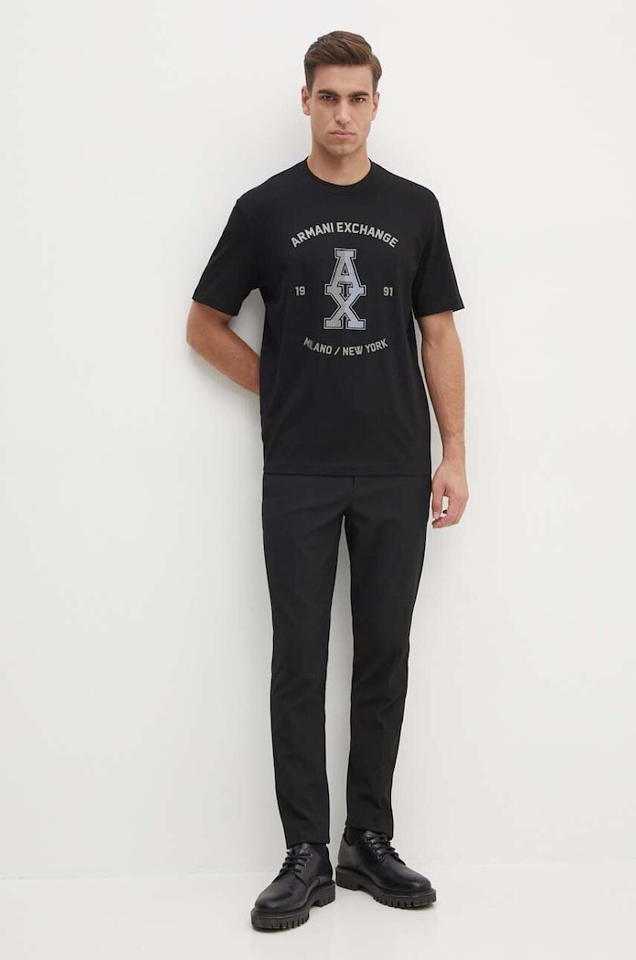 Bavlnené tričko Armani Exchange 6DZTLR.ZJLFZ čierna AW24
