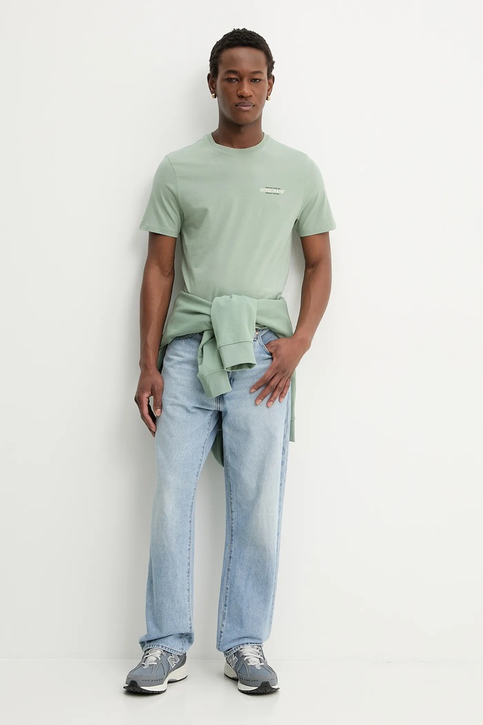 Guess Jeans pamut póló M4YI55.K8HM0 zöld SS26