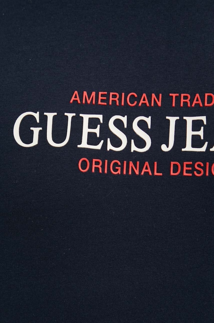 Bavlnené tričko Guess Jeans M4YI42.K8FQ4 tmavomodrá