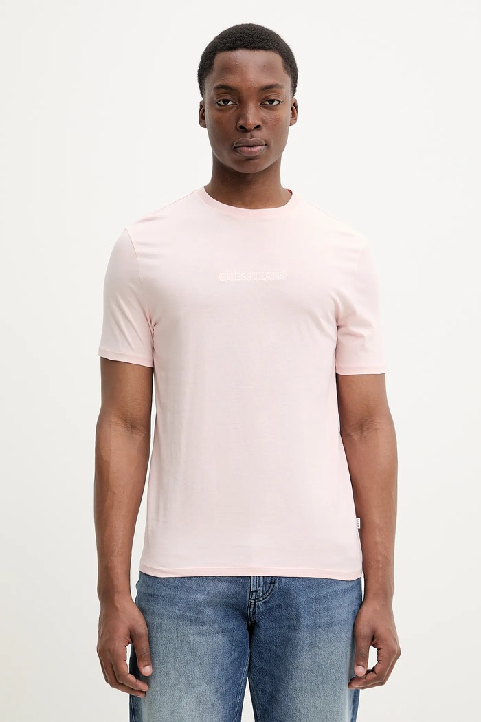 Bavlnené tričko Guess Jeans ružová M4YI52.K8HM0