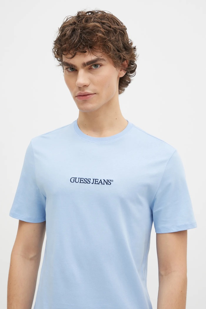 Guess Jeans pamut póló kék M4YI52.K8HM0