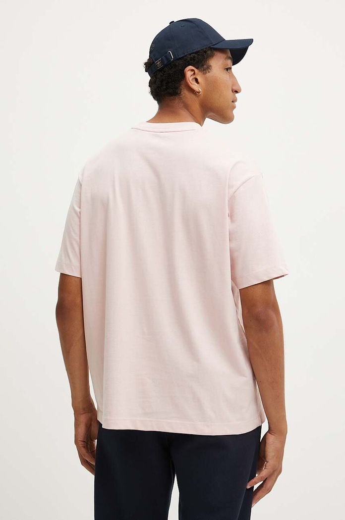 Odzież Guess Jeans T-shirt męski bawełniany M4YI44.K8FQ4 różowy