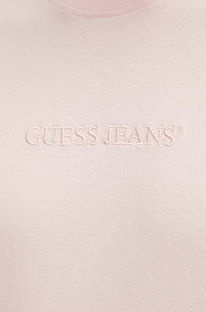 Guess Jeans T-shirt męski bawełniany M4YI44.K8FQ4 różowy