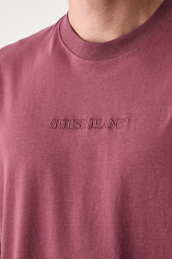 Guess Jeans T-shirt męski bawełniany M4YI44.K8FQ4 różowy