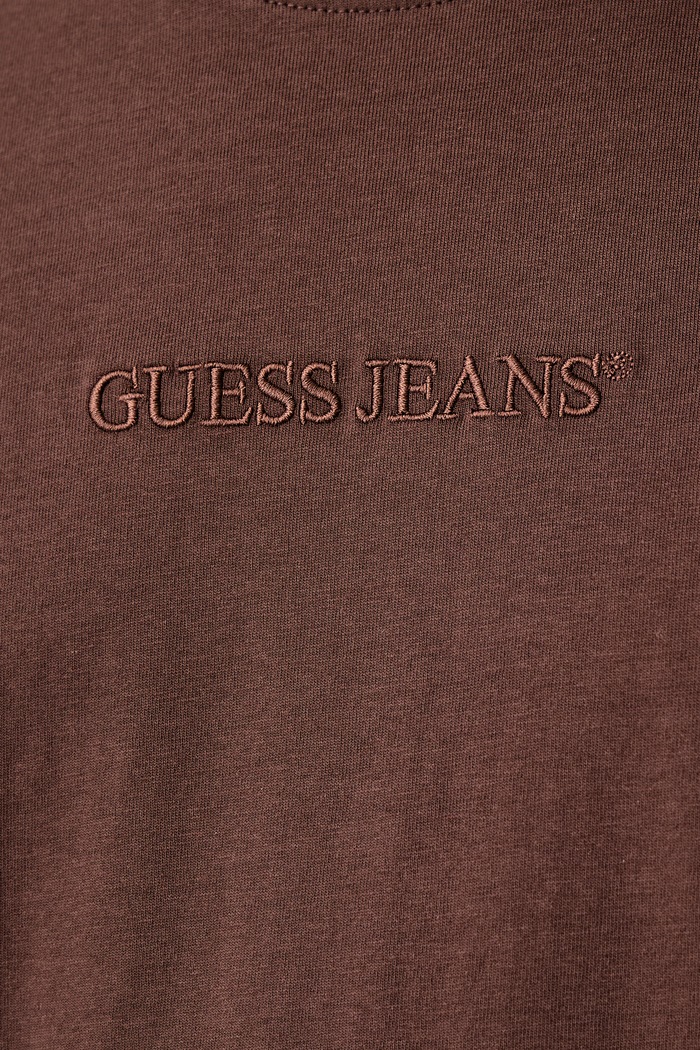 T-shirt męski bawełniany Guess Jeans brązowy M4YI44.K8FQ4