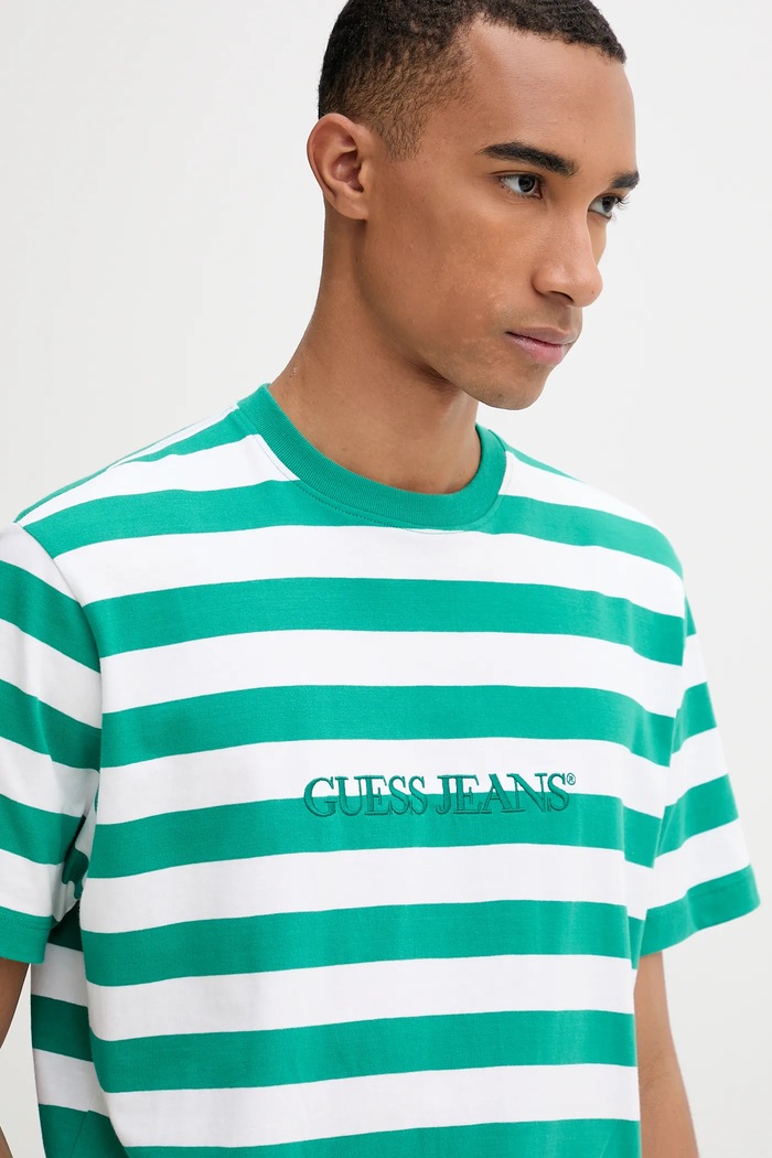 Bavlněné tričko Guess Jeans zelená M4YI84.K9XF1