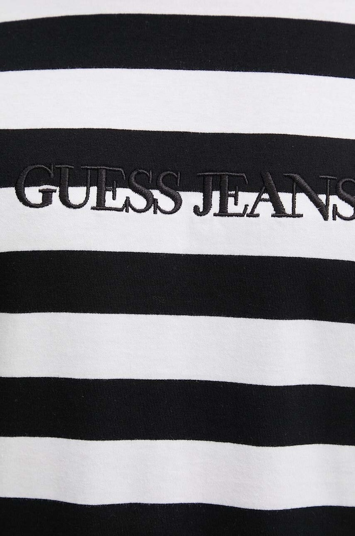 Βαμβακερό μπλουζάκι Guess Jeans M4YI84.K9XF1 μαύρο