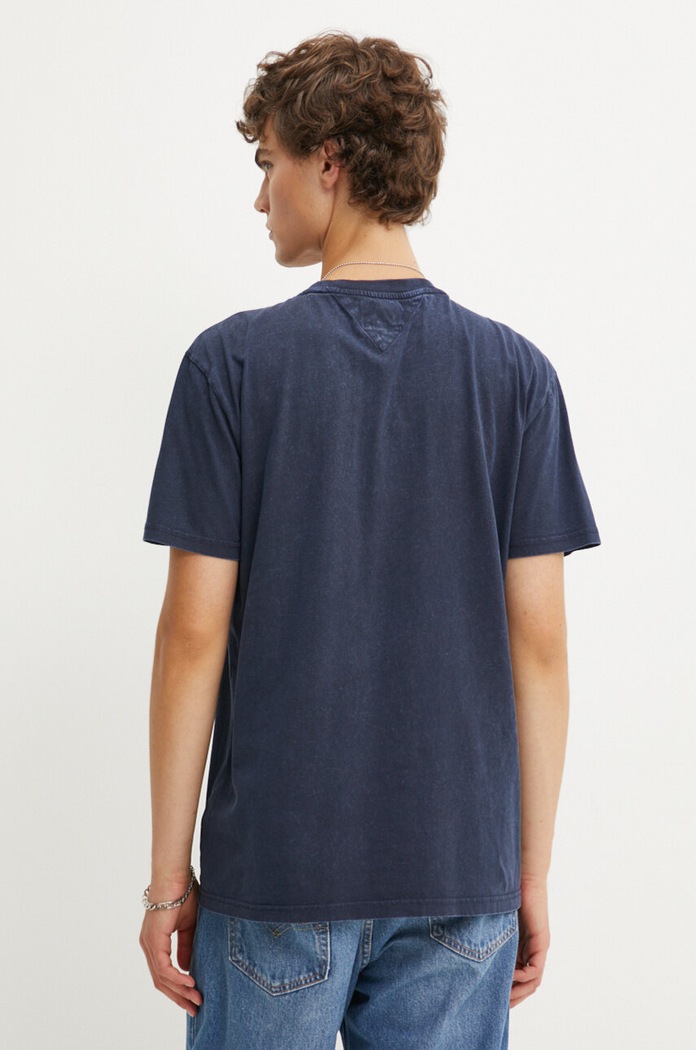 Odjeća Pamučna majica Tommy Jeans DM0DM19198 mornarsko plava