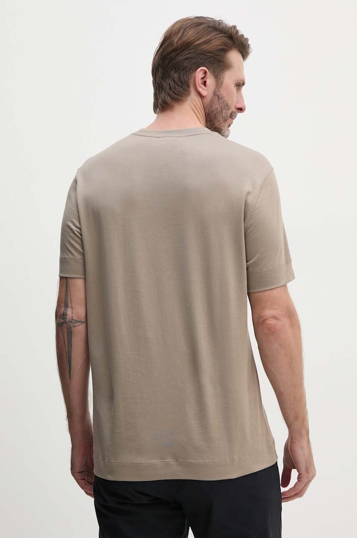 Odzież Emporio Armani t-shirt bawełniany 6D1T98.1JOCZ brązowy