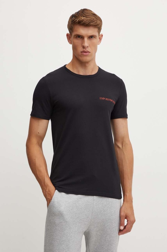 Tričko Emporio Armani Underwear 2-pack 111267.4F717 černá AW24