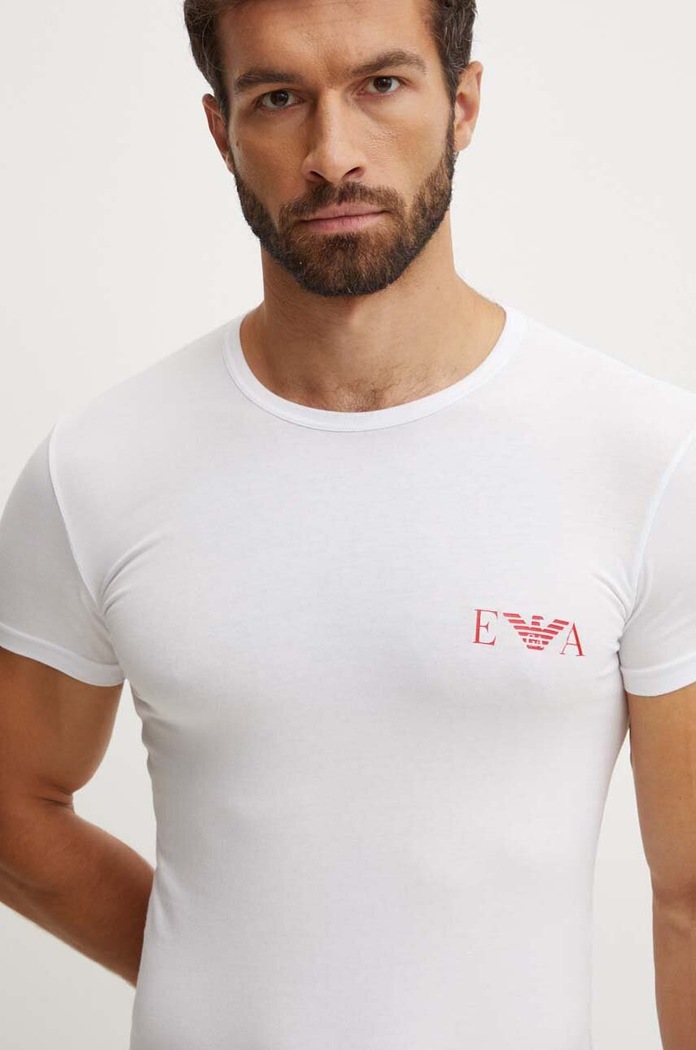 Emporio Armani Underwear t-shirt lounge 2-pack z elastanem biały 111670.4F715