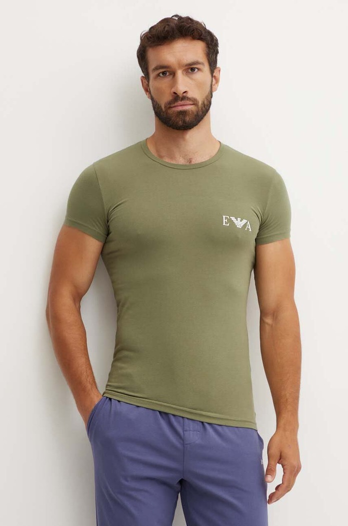 Tričko Emporio Armani Underwear 2-pack slim zelená 111670.4F715