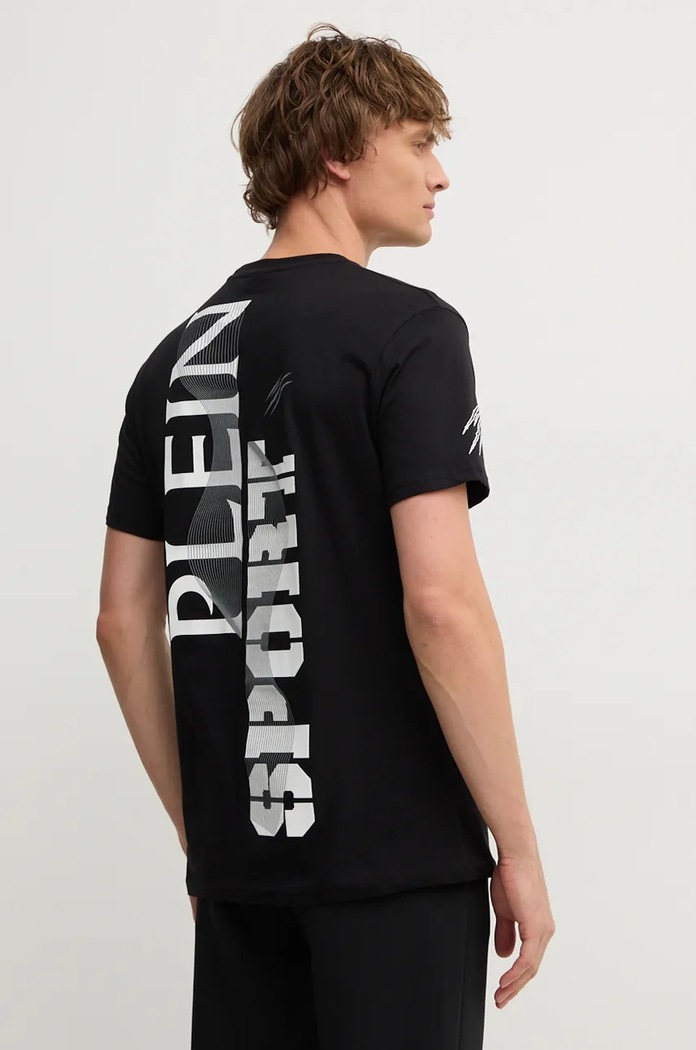 Дрехи Памучна тениска PLEIN SPORT AADC.MTK7950.STE001N черен