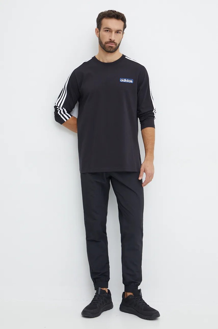 adidas Originals longsleeve bawełniany Adibreak Longsleeve Tee IY4850 czarny AW24