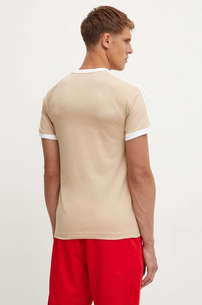Oblečení Bavlněné tričko adidas Originals Adicolor Classics 3-Stripes Tee IZ2366 béžová