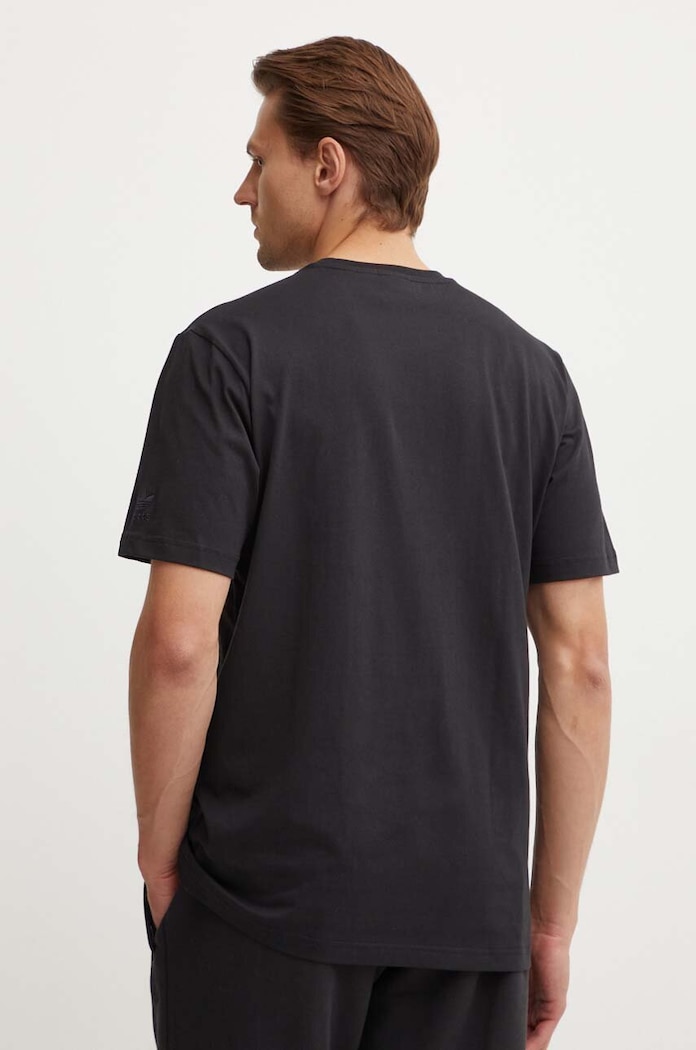 Ρούχα Βαμβακερό μπλουζάκι adidas Originals Street 4 IZ2585 μαύρο