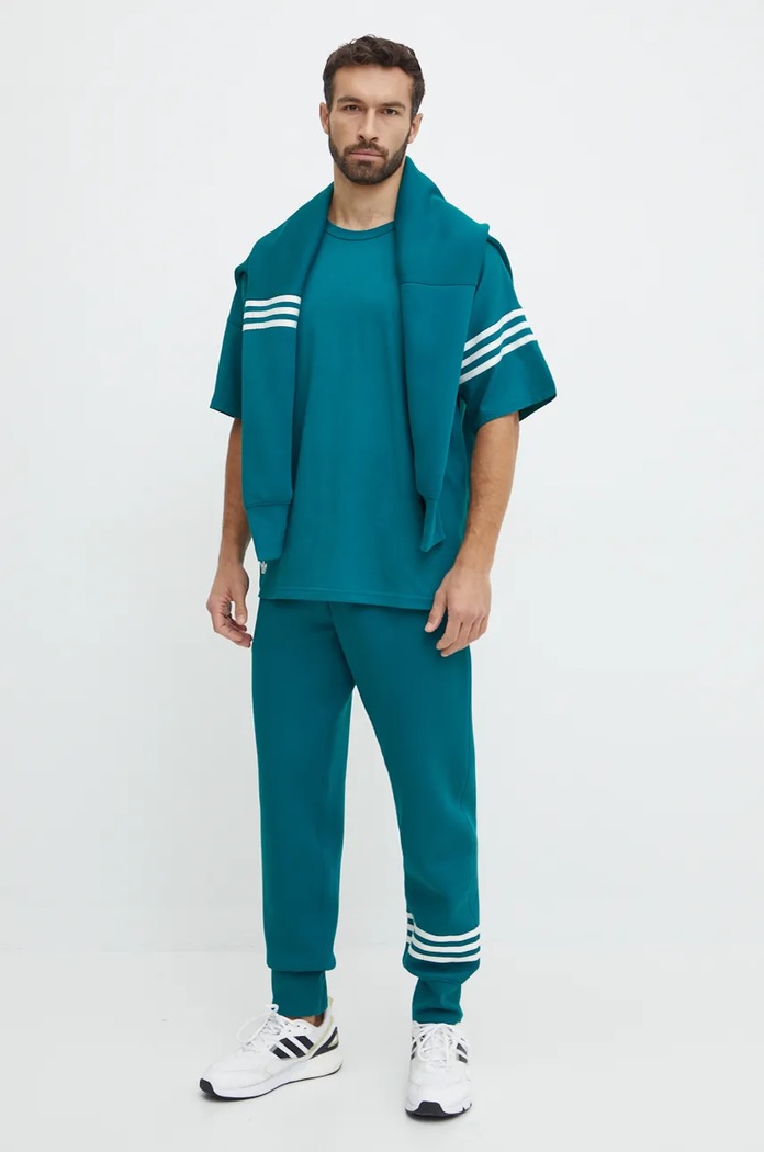 Βαμβακερό μπλουζάκι adidas Originals Neuclassics Tee JF9138 τιρκουάζ AW24