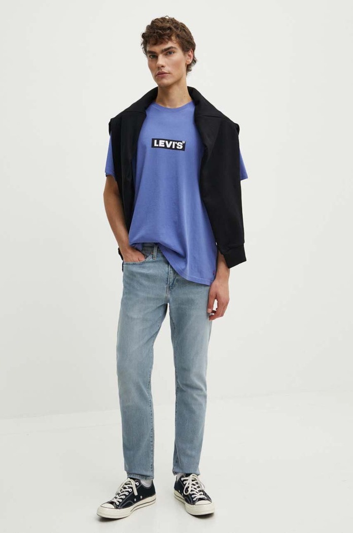 Bavlněné tričko Levi's A2082 fialová AW24