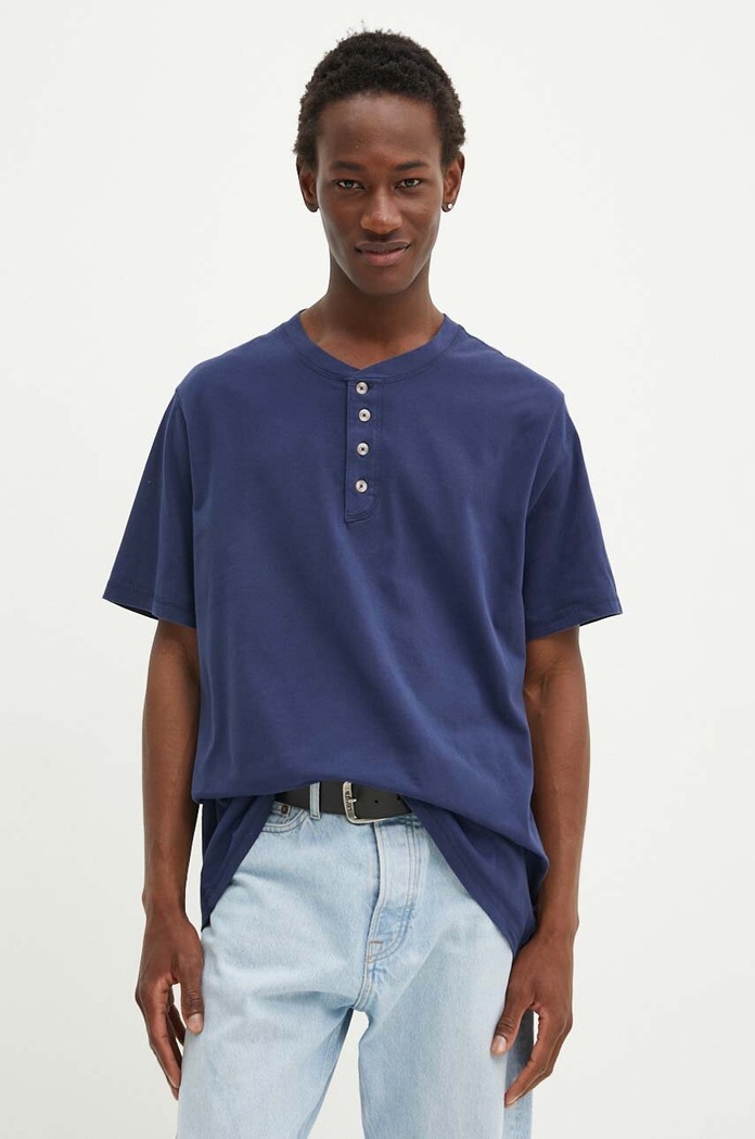 Pamučna polo majica Levi's plava A7198